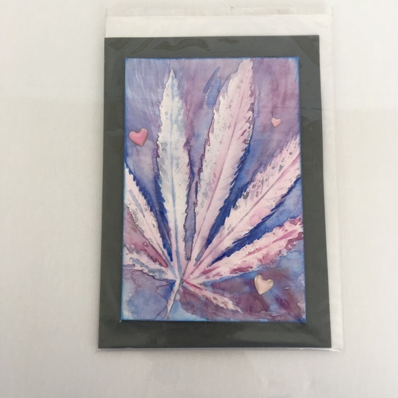 Handmade Cannabis Marijuana Greeting Cards Set of2 - Picture 3 of 4